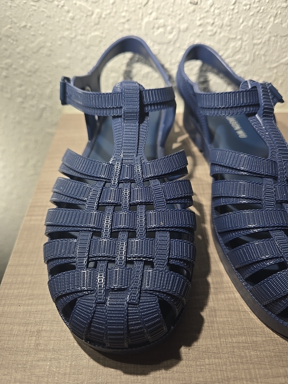 Melissa Jason Wu Navy Blue Woven Jelly Sandals - Picture 3 of 13